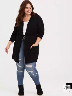 Torrid Anorak Hooded Cinch Waist Sweater size 6